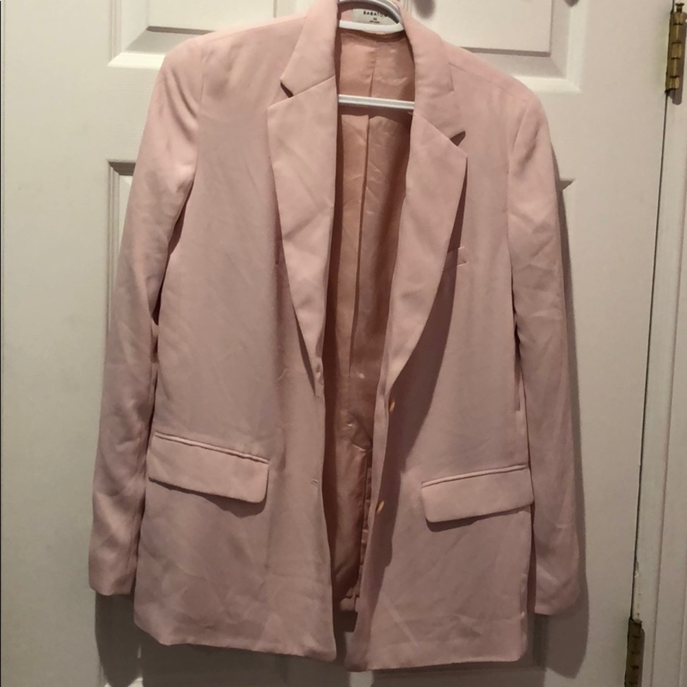 BABATON PINK SILKY BLAZER
